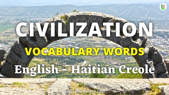 Civilization vocabulary words in Haitian creole and English - Common Haitian creole Vocabulary