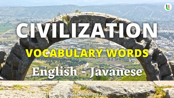 Civilization vocabulary words in Javanese and English