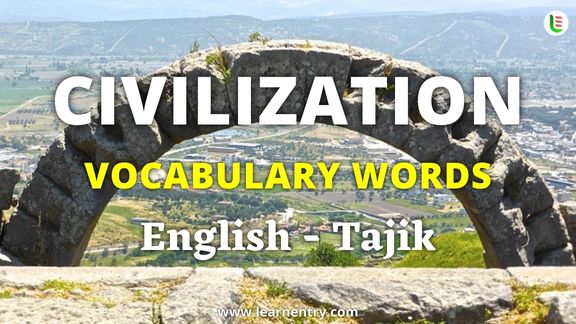 Civilization vocabulary words in Tajik and English - Common Tajik Vocabulary