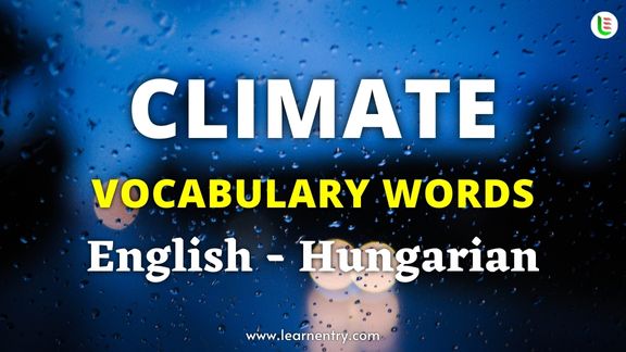 Climate names in Hungarian and English - Common Hungarian Vocabulary