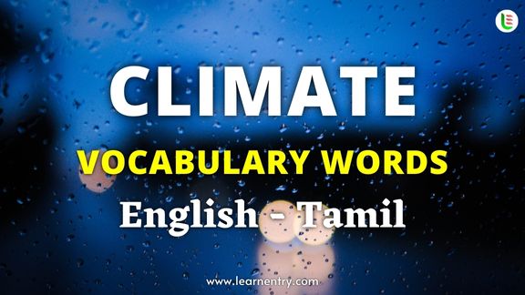 Climate names in Tamil and English - Common Tamil Vocabulary