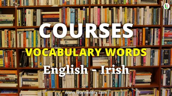 Courses names in Irish and English - Common Irish Vocabulary