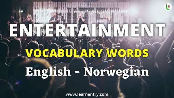 Entertainment vocabulary words in Norwegian and English