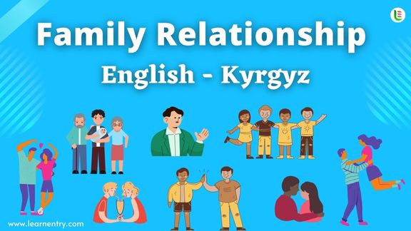 Family Relationship names in Kyrgyz and English - Common Kyrgyz Vocabulary