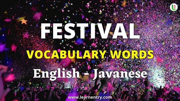 Festival names in Javanese and English