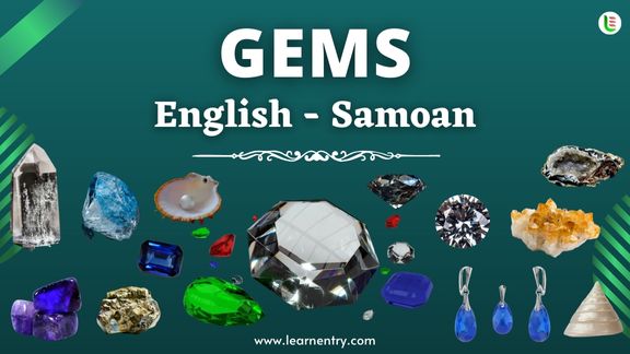 Gems vocabulary words in Samoan and English - Common Samoan Vocabulary