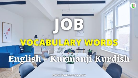 Job vocabulary words in Kurmanji kurdish and English - Common Kurmanji kurdish Vocabulary