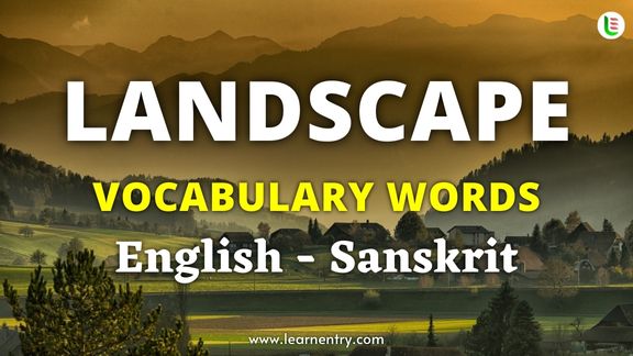 Landscape vocabulary words in Sanskrit and English - Common Sanskrit Vocabulary