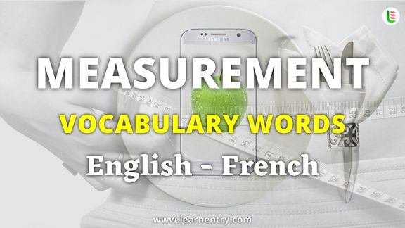 Measurement vocabulary words in French and English - Common French Vocabulary