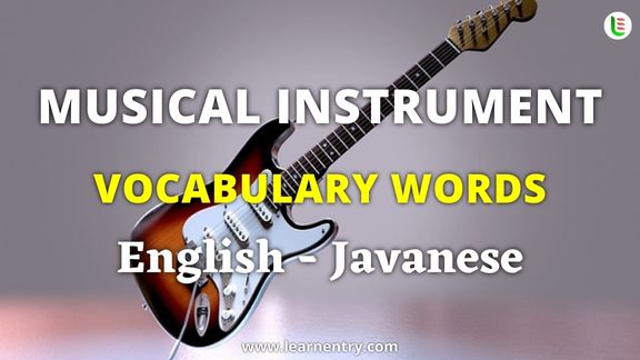 Musical Instrument names in Javanese and English