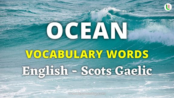 Ocean vocabulary words in Scots gaelic and English - Common Scots gaelic Vocabulary