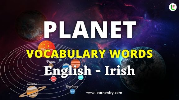 Planet names in Irish and English - Common Irish Vocabulary