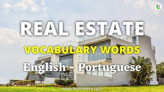 Real Estate vocabulary words in Portuguese and English - Common Portuguese Vocabulary