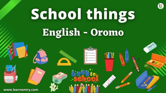 School things vocabulary words in Oromo and English - Common Oromo Vocabulary