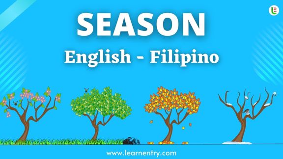 Season names in Filipino and English - Common Filipino Vocabulary