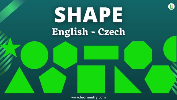 Shape vocabulary words in Czech and English - Common Czech Vocabulary