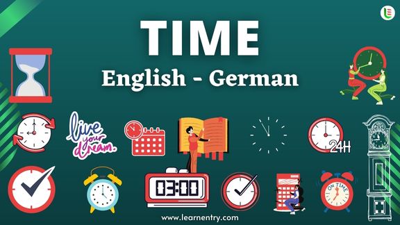 Time vocabulary words in German and English - Common German Vocabulary