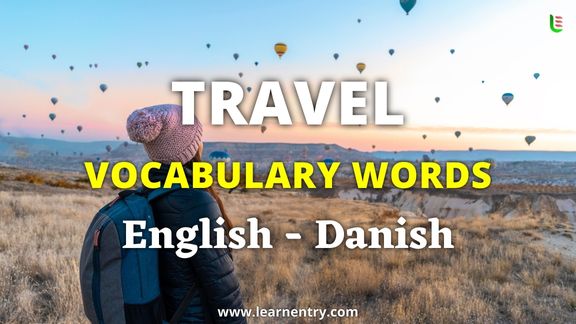 Travel vocabulary words in Danish and English - Common Danish Vocabulary