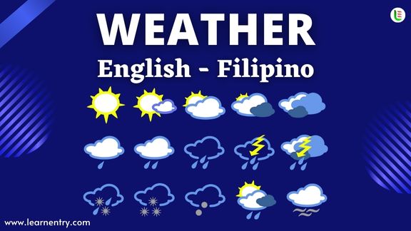 Weather vocabulary words in Filipino and English - Common Filipino Vocabulary