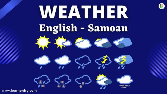 Weather vocabulary words in Samoan and English - Common Samoan Vocabulary